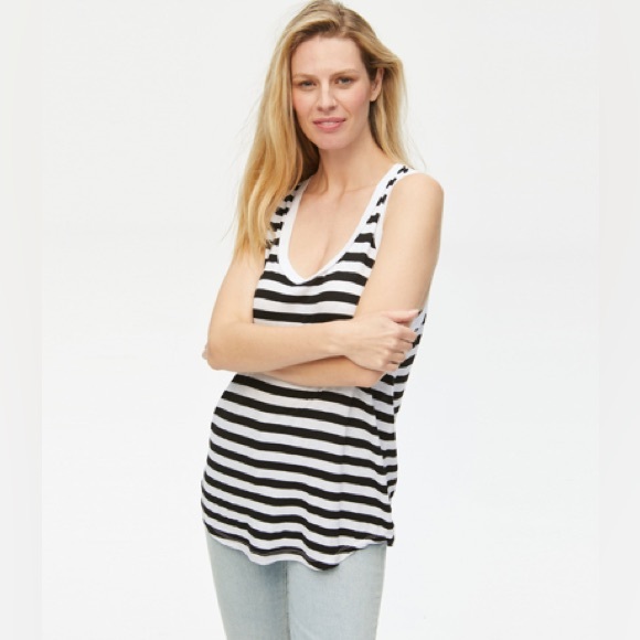 MICHAEL STARS NWOT TORI STRIPED TANK TOP - Picture 1 of 4